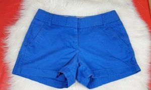 J Crew Chino Shorts Womens Size 2 Blue Mid-Rise 100%Cotton